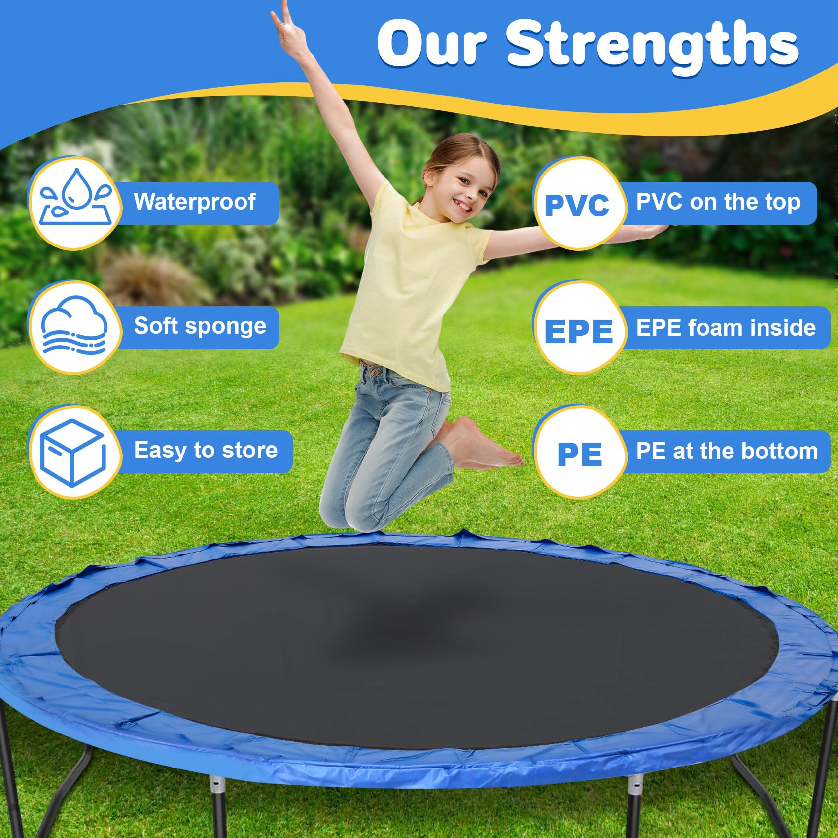 Trampoline Pad Replacement, 6F - Trampoline Spring Cover reseña y precio