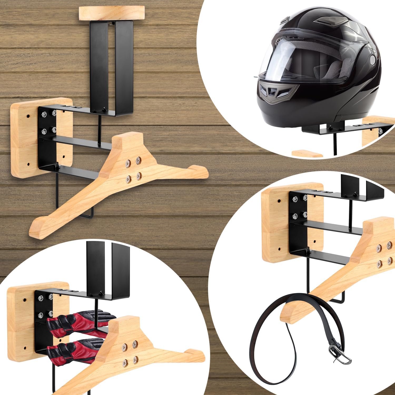 Wood Motorcycle Helmet Holder  - Sports Equipment At Home reseña y precio