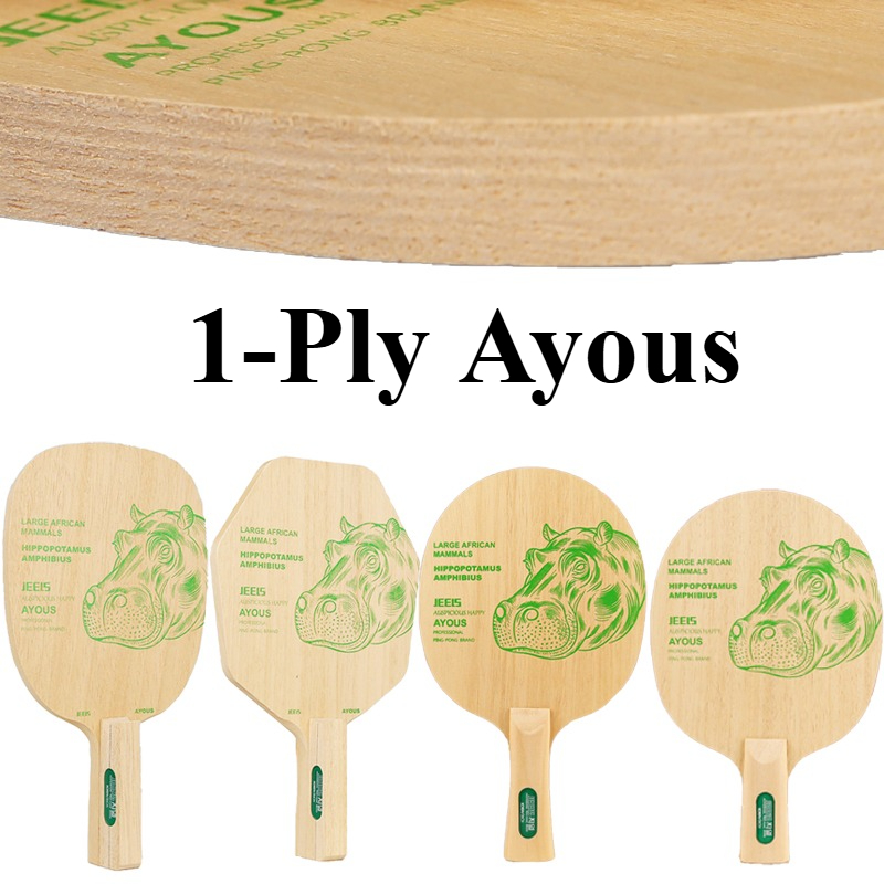 JEELS Green Hippo 1 Ply Ayous  - Table Tennis Paddle reseña y precio