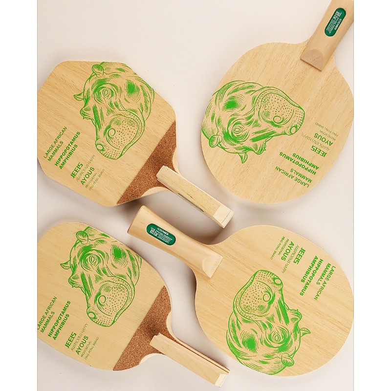 JEELS Green Hippo 1 Ply Ayous  - Table Tennis Paddle reseña y precio