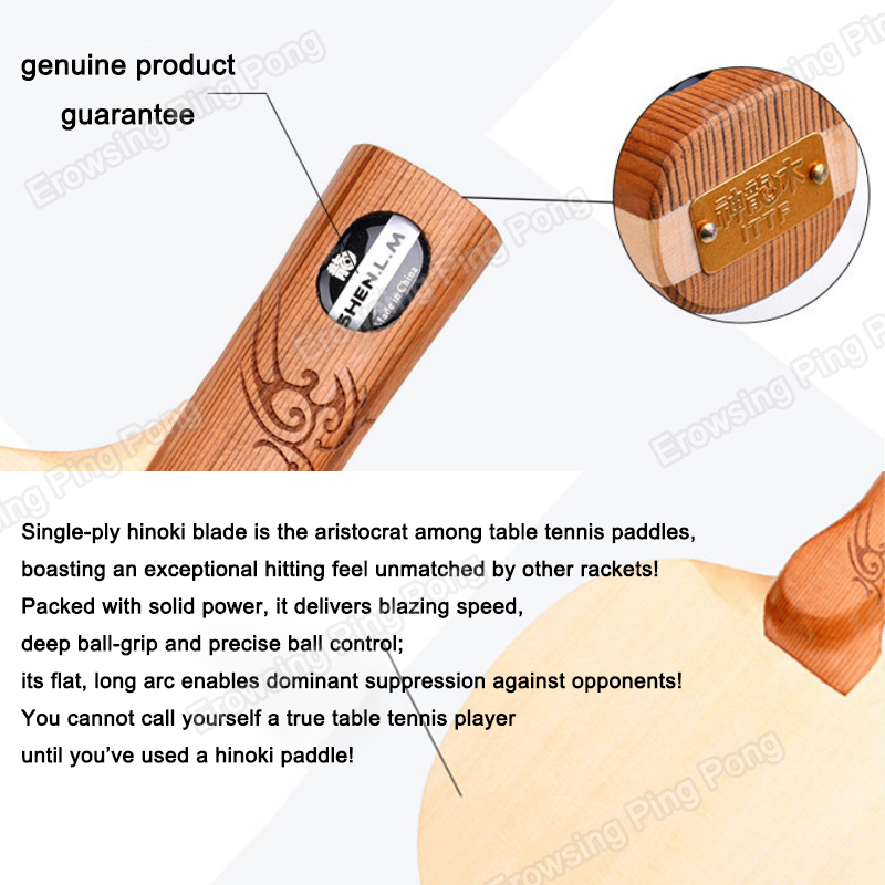 1-Ply Hinoki Table Tennis Blad - Table Tennis Paddle reseña y precio