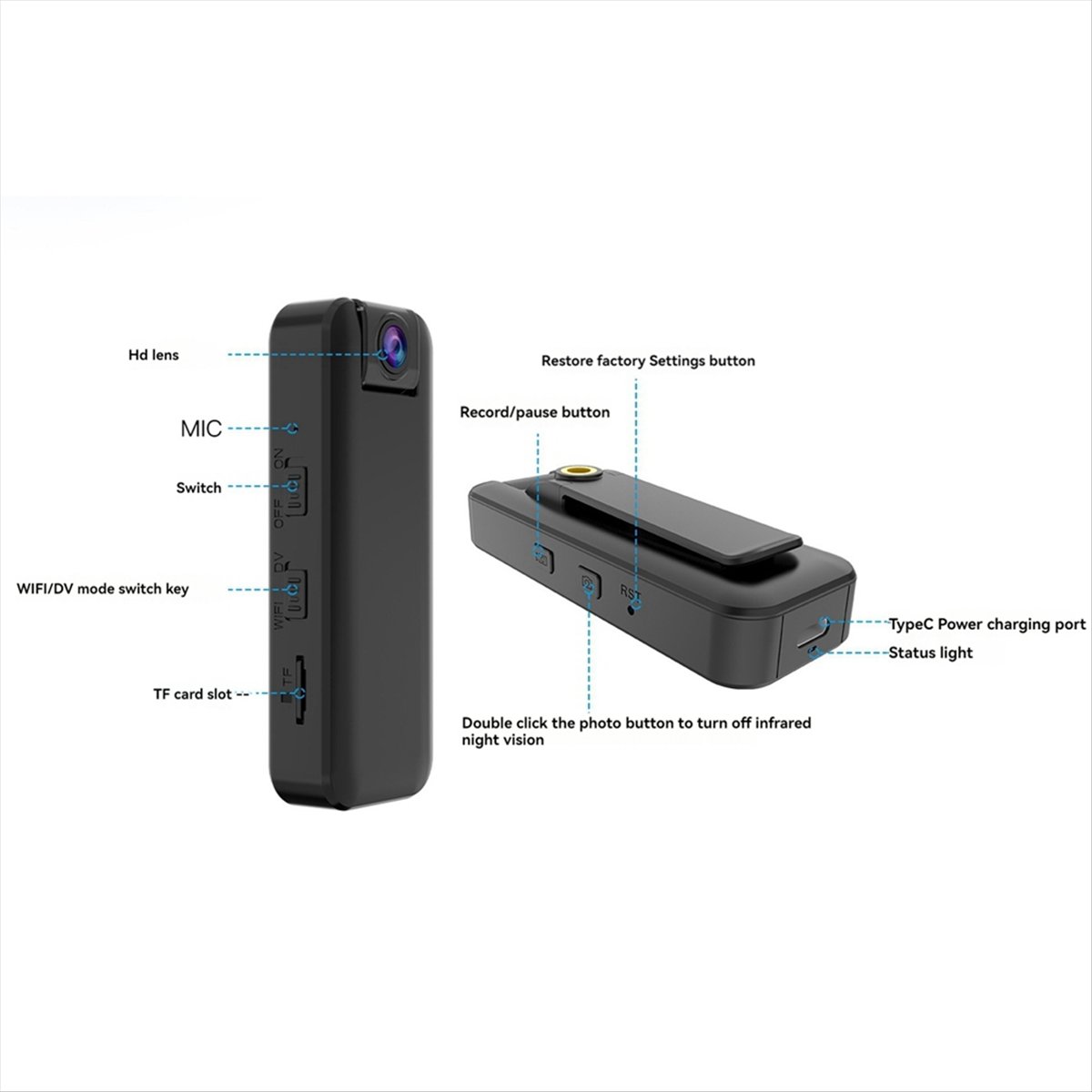 NEW WIFI Portable Recorder HD  - Sports Equipment Video reseña y precio